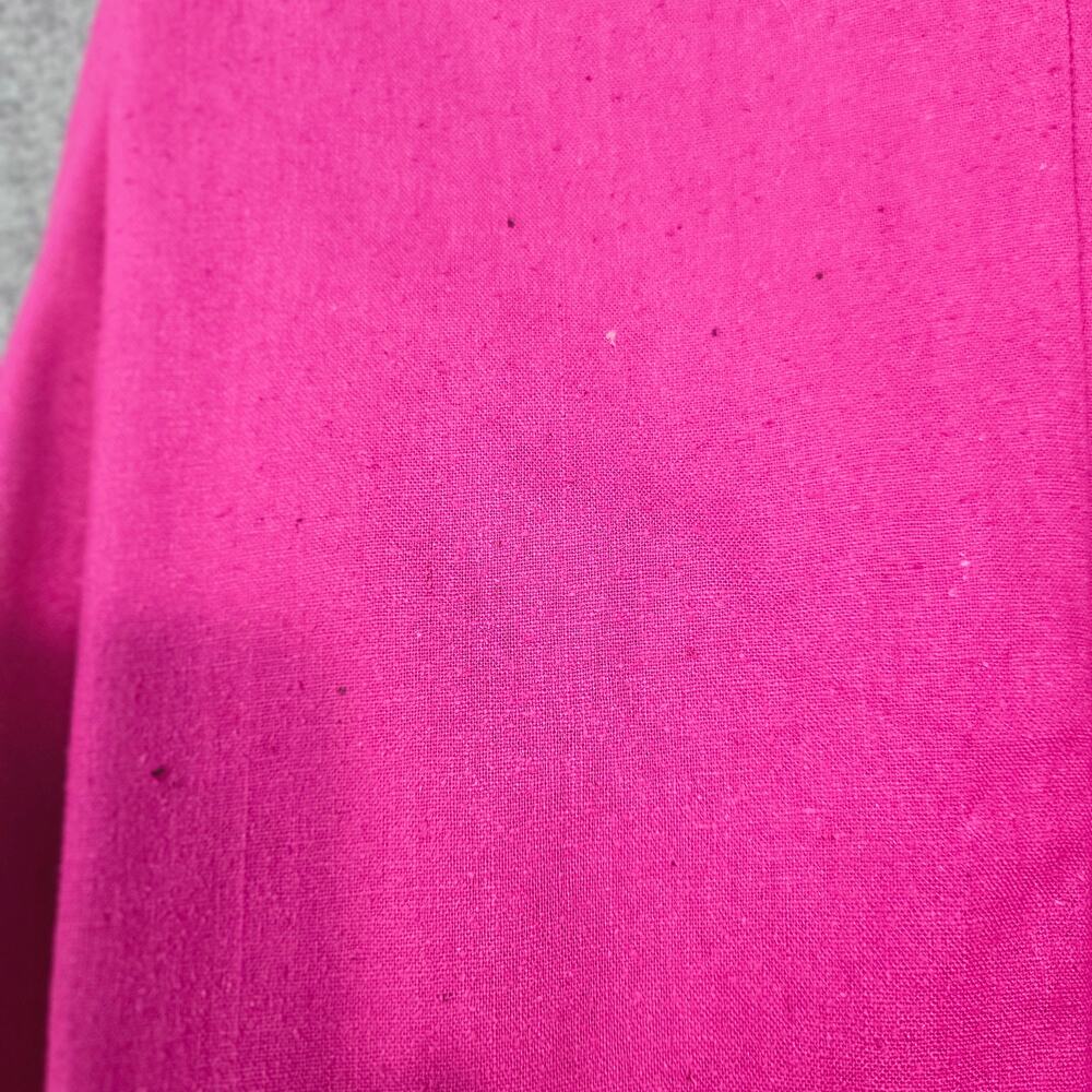 Vintage George Georgiou 100% Raw Silk Pleated Trousers Medium Fuchsia Pink - Picture 8 of 8